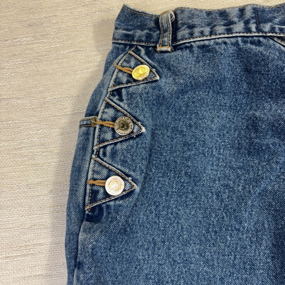 Vintage Lawman Western Jeans Womens 13 High Rise Straight Leg Rodeo Cowgirl - Picture 13 of 15
